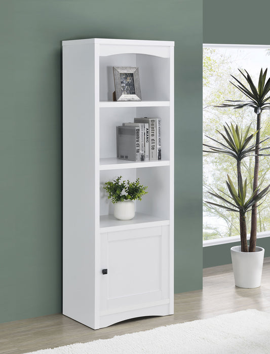 Laughlin 4-shelf Engineered Wood Media Tower White