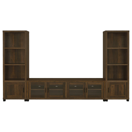 Sachin 3-piece 79-inch TV Entertainment Center Dark Pine