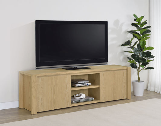 Laurelton 78-inch 4-door TV Stand Media Console Light Oak