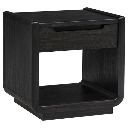 Leandro 3-piece Wood Coffee and End Table Set Burnished Black