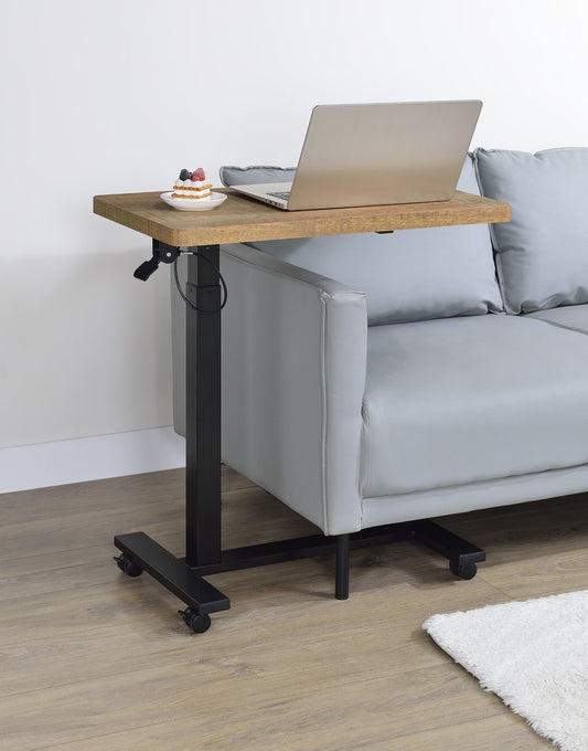 Westpark Pneumatic Adjustable C-Shape Side Table with Casters Mango