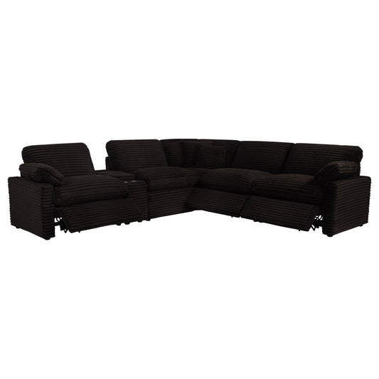 Collins 6-piece Modular Power Reclining Sectional Chocolate Brown