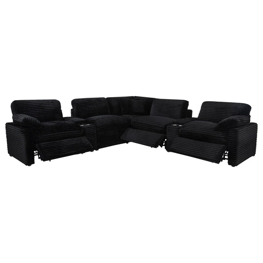 Collins 7-piece Modular Power Reclining Sectional Black