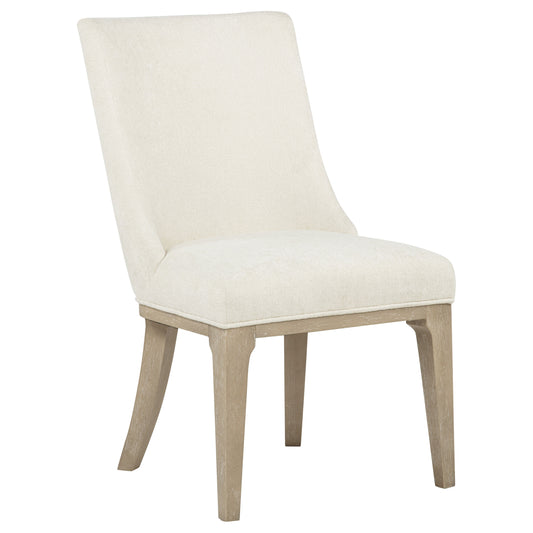 Lucaire Arched Upholstered Dining Side Chair Cream (Set of 2)