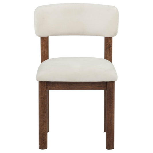 Faulkner Upholstered Dining Side Chair Cream (Set of 2)