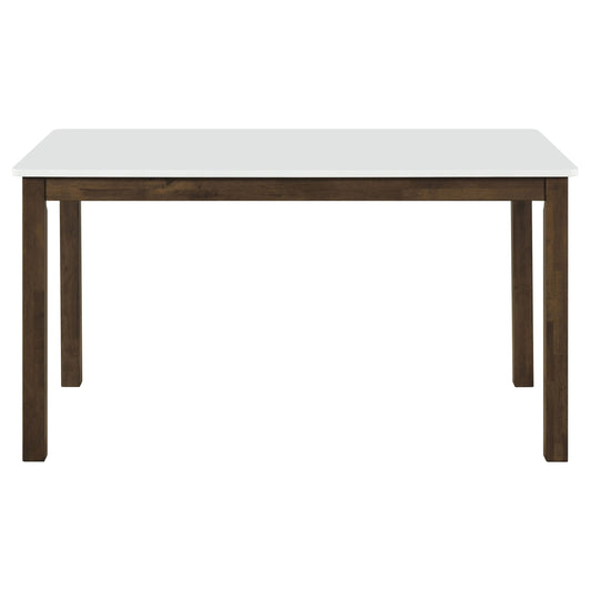 Merrin 55-inch Rectangular Dining Table White and Walnut