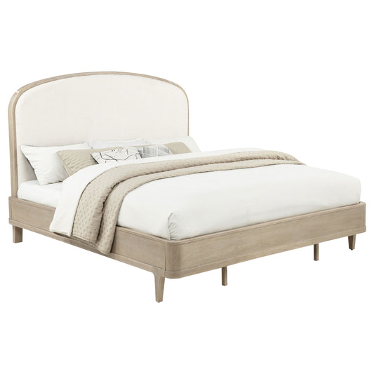 Lucaire Queen Upholstered Panel Bed Sandstone