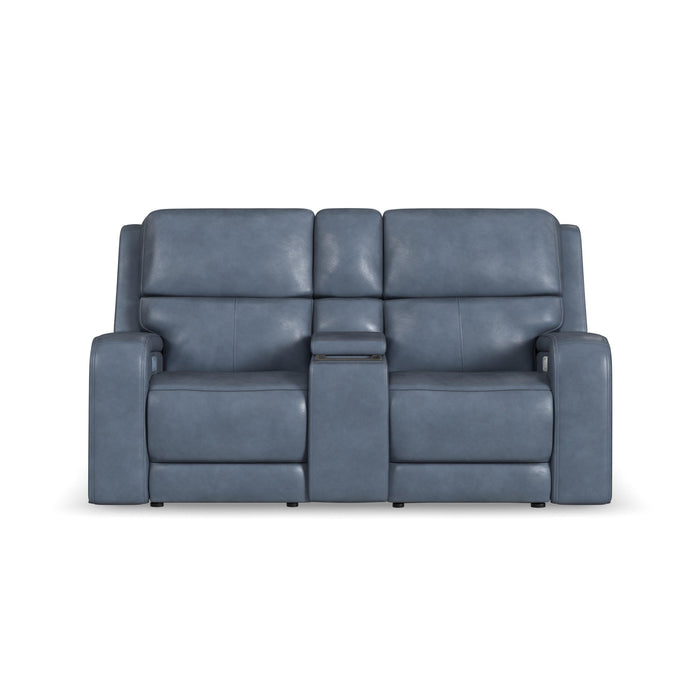 Oasis - Power Reclining Loveseat With Console, Power Headrests, Lumbar, Heat & Massage