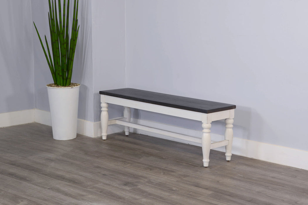 Carriage House - Bench - Cottage White / Europen Dark