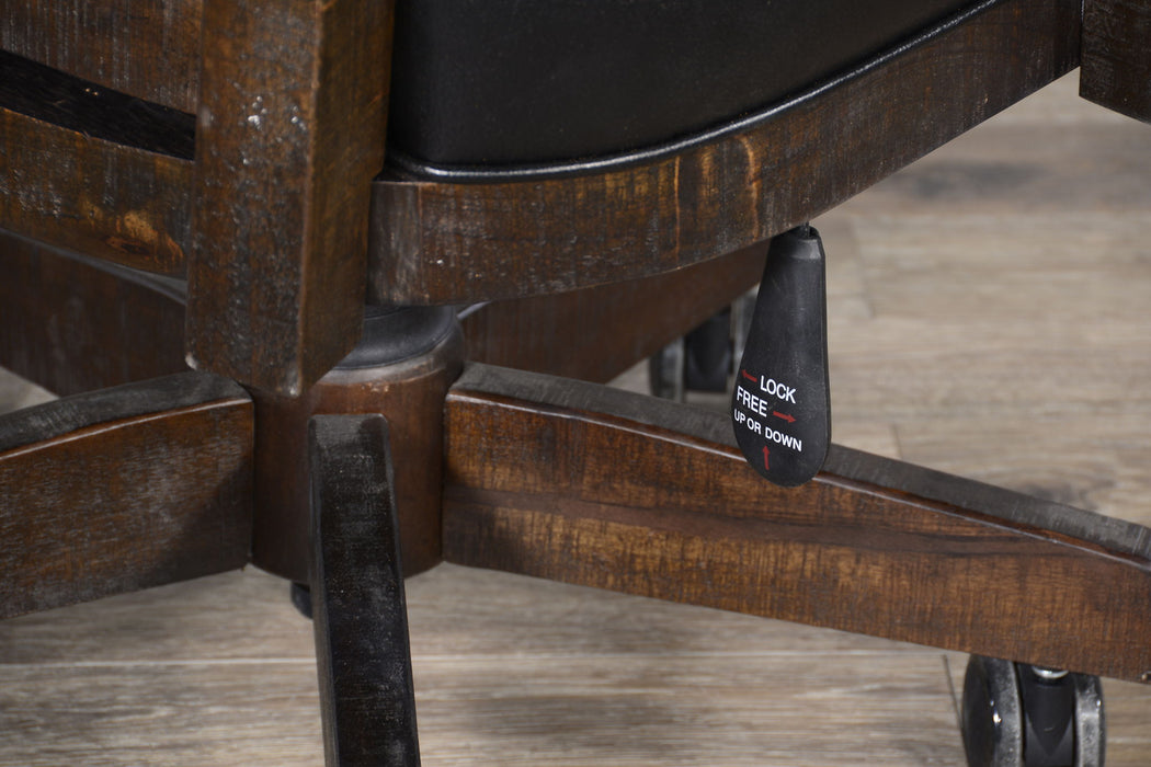 Homestead - Game Chair With Casters, Cushion Seat & Back - Tobacco Leaf