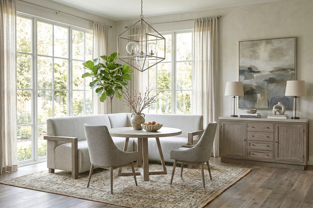 Gibson - Breakfast Nook Sofa Bench Set - Wheat
