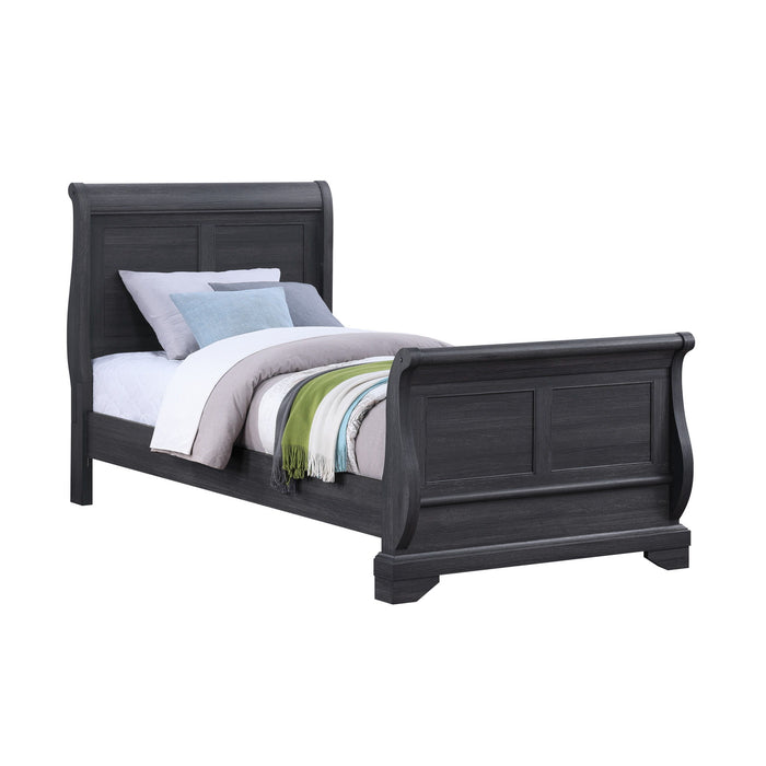 Colville - Twin Sleigh Bed - Charcoal