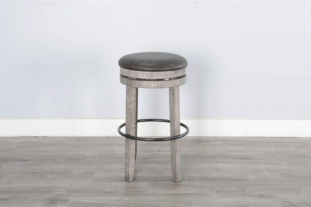 Alpine - Bar Swivel Stool, Cushion Seat (Set of 2) - Gray