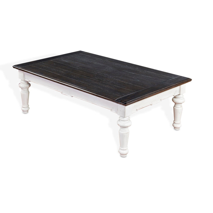 Carriage House - Coffee Table - Cottage White / Europen Dark