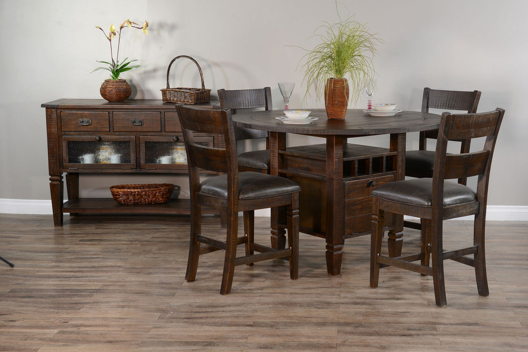 Homestead - Round Counter Height Dining Table - Tobacco Leaf