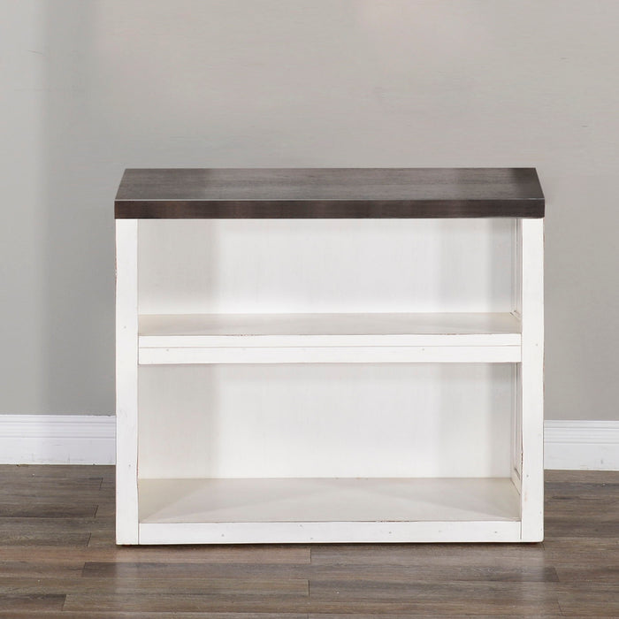 Carriage House - 30" Bookcase / Desk Base - Cottage White / Europen Dark
