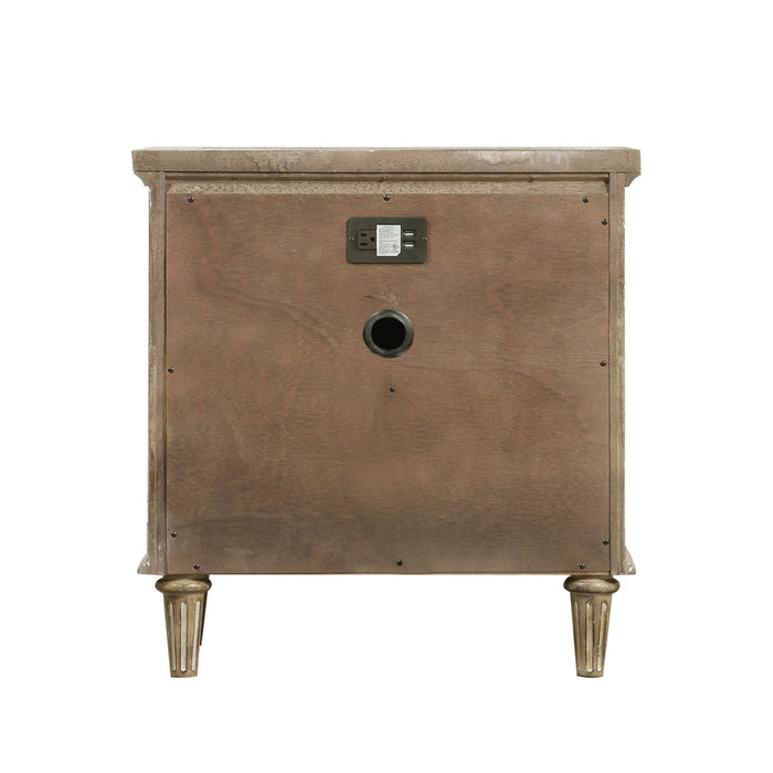 Interlude - 2 Drawers Nightstand - Sandstone Buff