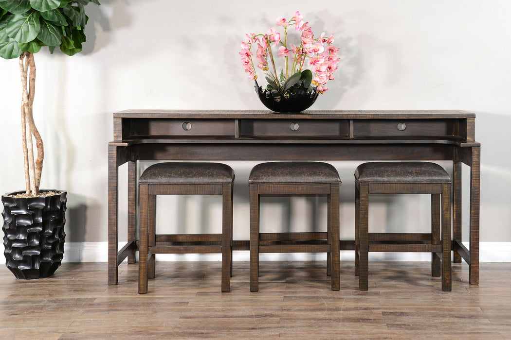 Homestead - Console Table With USB Power Pack - Tobacco Leaf