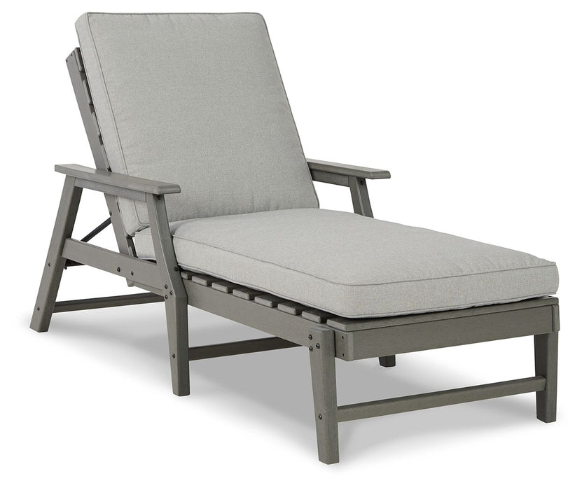 Visola - Chaise Lounge with Cushion - Gray