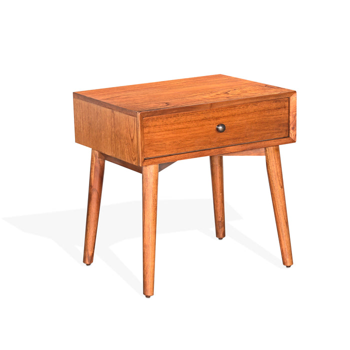 American Modern - Mitred Solid Wood Nightstand - Cinnamon