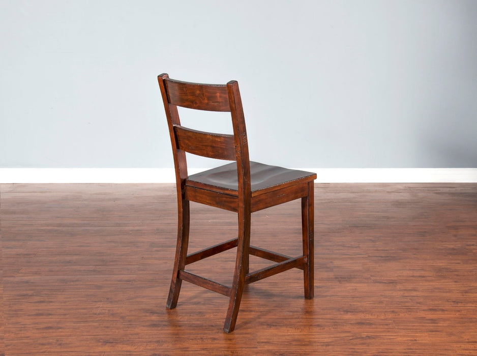 Vineyard - Ladderback Barstool (Set of 2) - Dark Brown