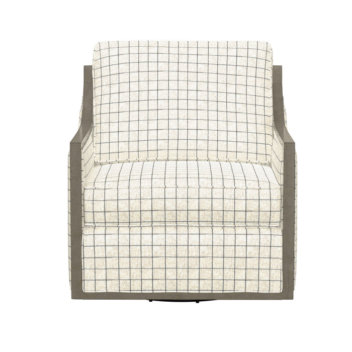 Cecily - Swivel Chair - Charcoal Windowpane