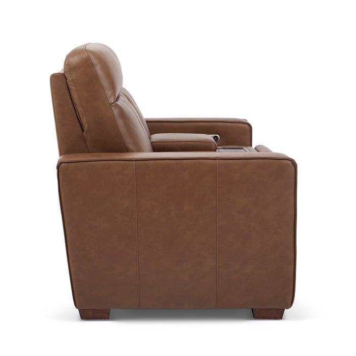 Dutch - Power Reclining Loveseat With Console, Power Headrest & Lumbar