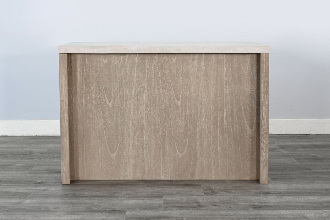Modern Wood Bar Table - Light Gray / Wheat