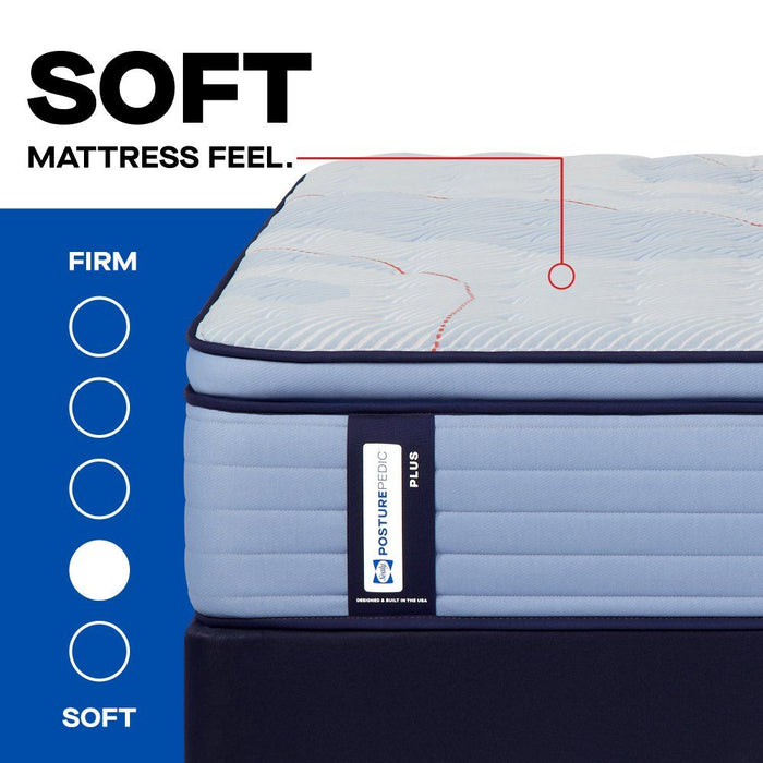 Posturepedic Plus - Paterson II Euro Pillow Top Soft Mattress