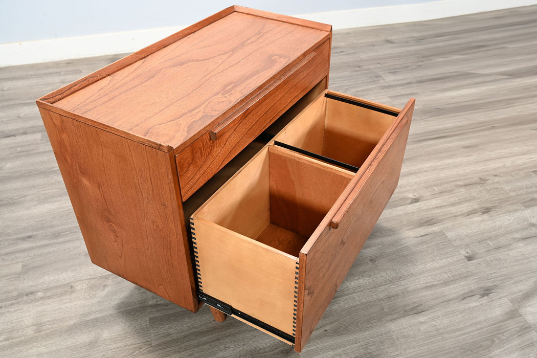 American Modern - Lateral File Cabinet - Cinnamon