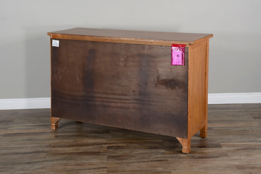 Sedona - Wood Buffet With Natural Slate - Rustic Oak