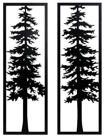 Bondwell - Indoor/Outdoor Wall Decor Set (Set of 2) - Black