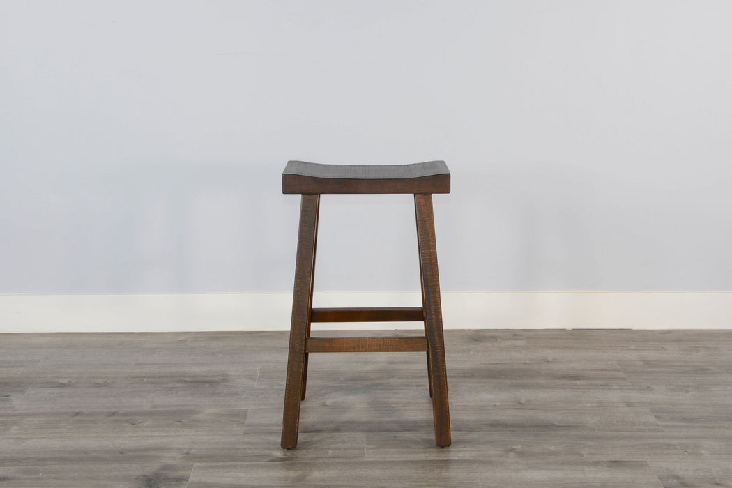 Homestead - 30" Saddle Seat Stool With Wood Seat (Set of 2) - Black Walnut
