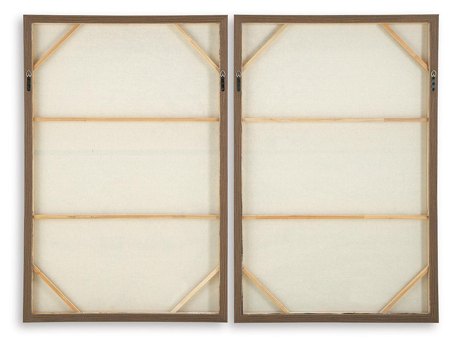 Stormish - Wall Art Set (Set of 2) - Beige / Brown