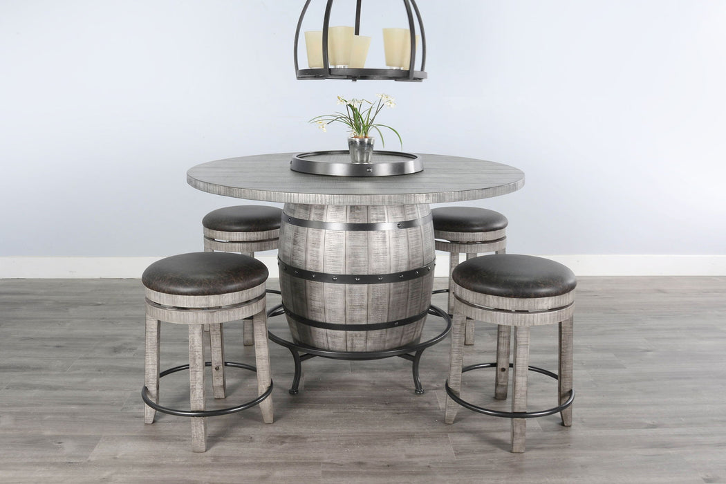 Alpine - Counter Swivel Stool, Cushion Seat (Set of 2) - Gray