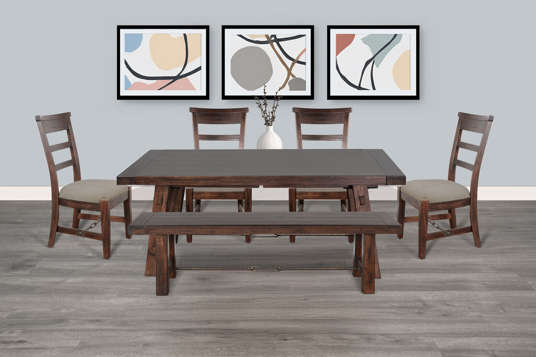 Tuscany - Dining Table With Extensions With Turnbuckle - Vintage Mocha