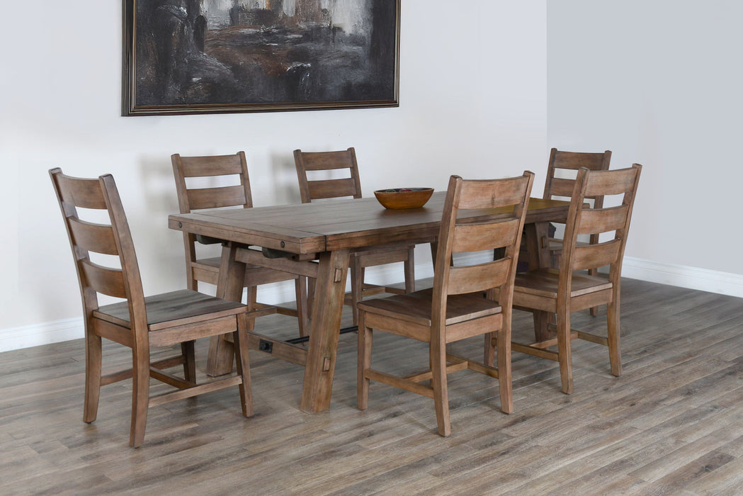 Doe Valley - Ladderback Chair With Stretchers, Wood Seat (Set of 2) - Buckskin
