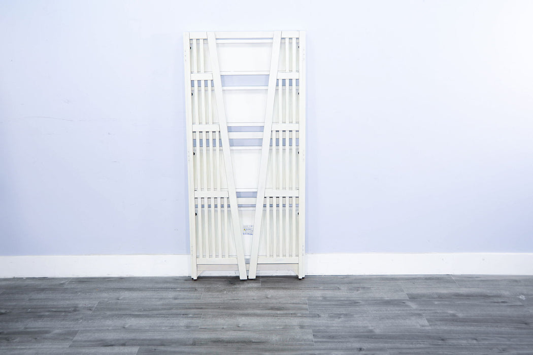 60" Folding Bookcase - White