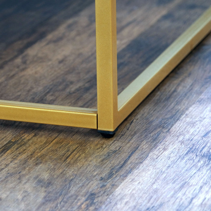 Driscoll - End Table - White / Gold