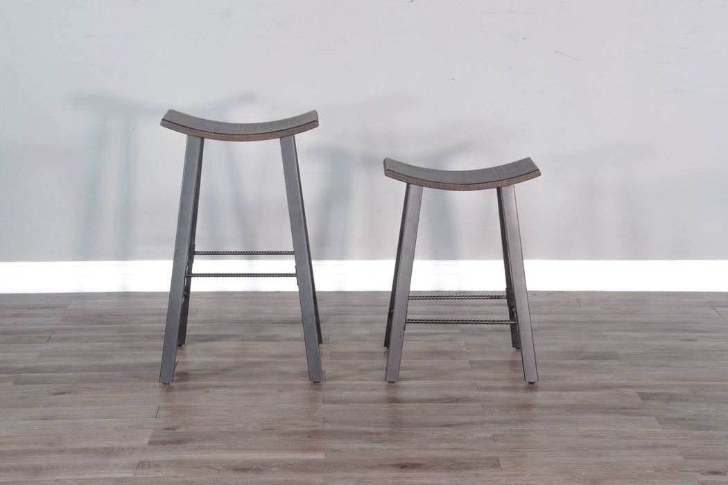 Homestead - Counter Metal Saddle Stool (Set of 2) - Tobacco Leaf