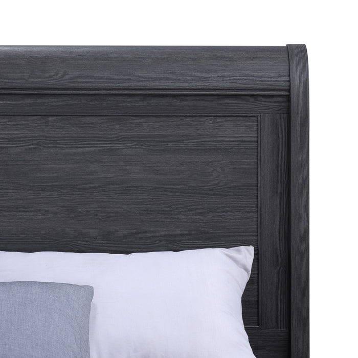 Colville - Queen Sleigh Bed With Curved Headboard And Footboard - Black