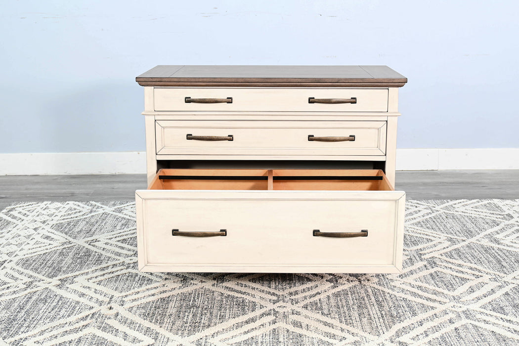 Pasadena - Lateral File Cabinet - Buckskin / Marble White