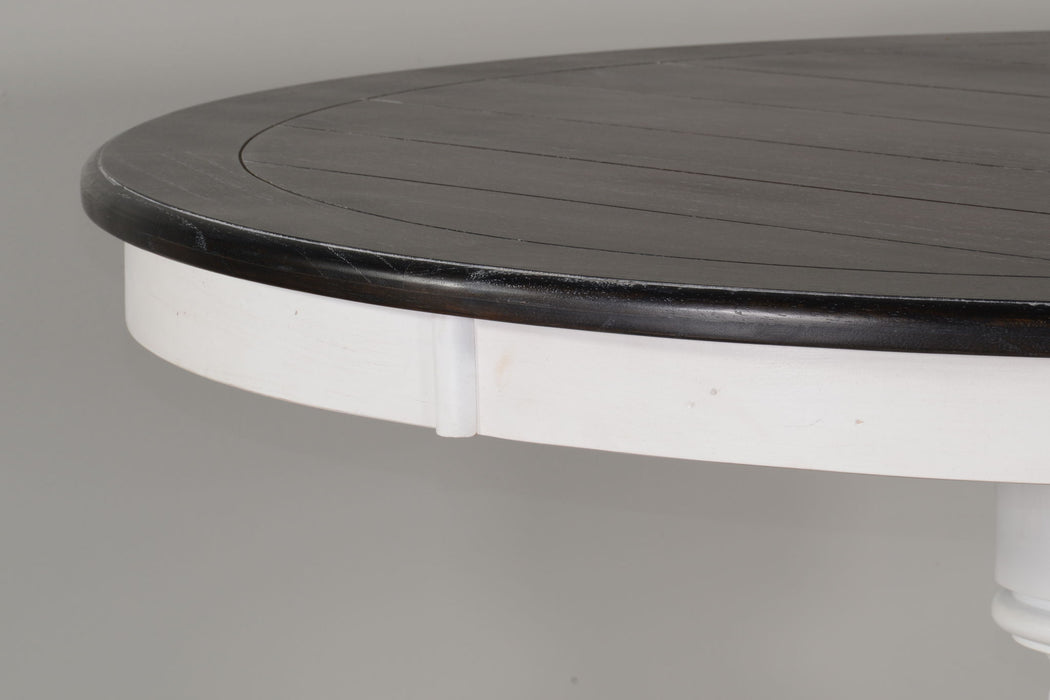 Carriage House - 30" Table - Cottage White / Europen Dark