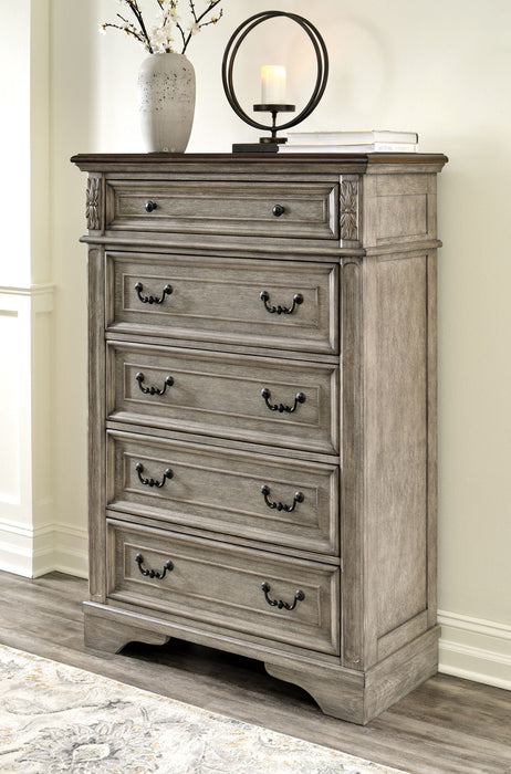 Lodenbay - Five Drawer Chest - Antique Gray