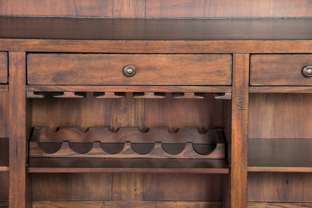 Tuscany - Farmhouse Wood Home Bar - Vintage Mocha