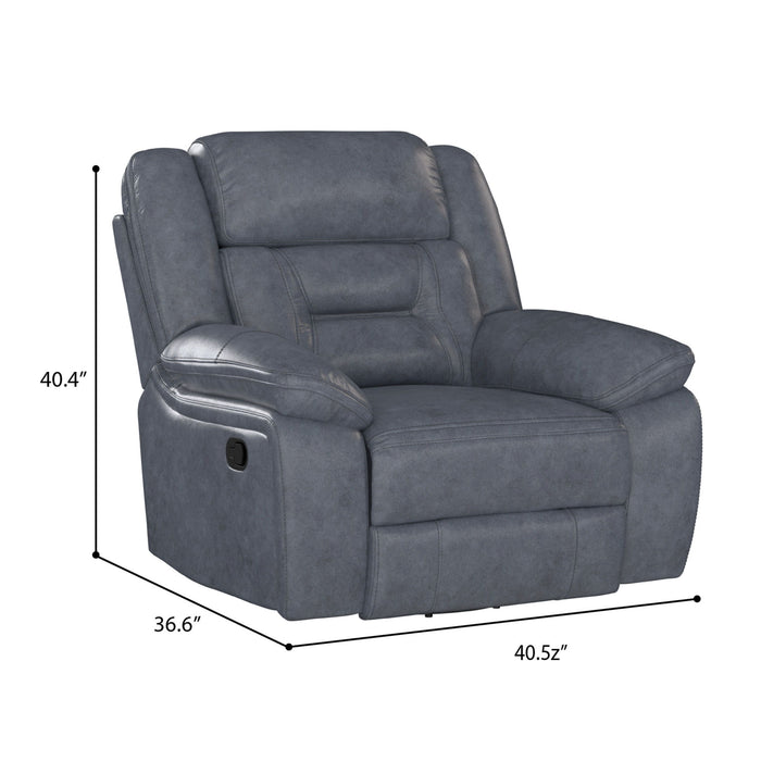 Declan - Swivel Gliding Recliner - Naval Blue