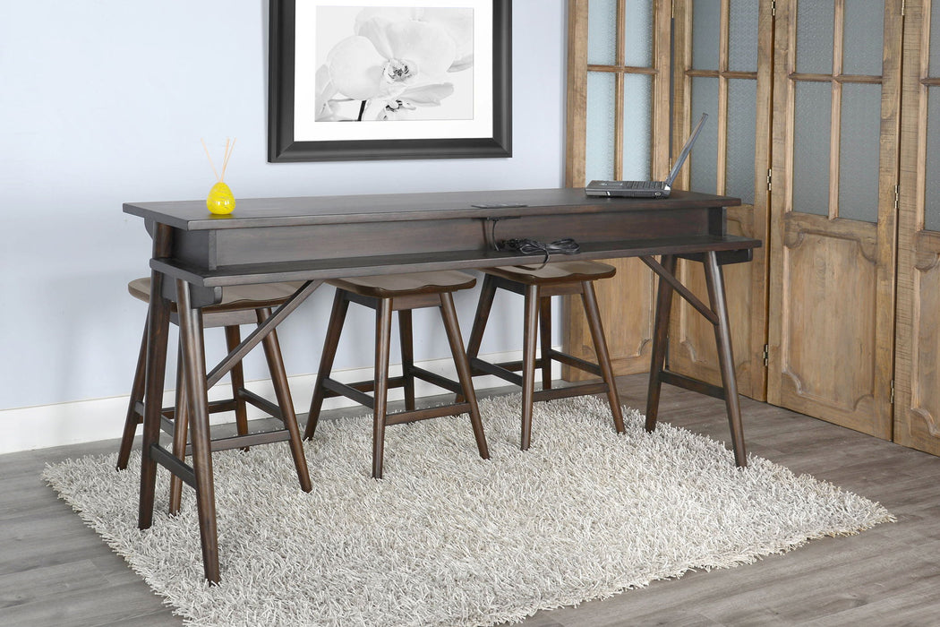 Americana - 24"H Stool With Saddle Seat - Dark Brown
