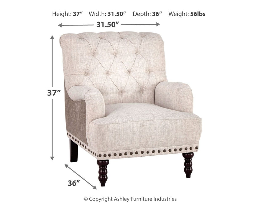 Tartonelle - Accent Chair - Ivory / Taupe