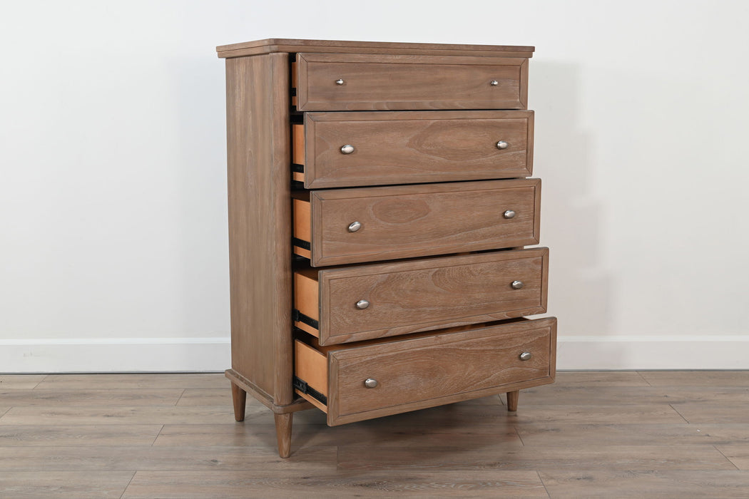 5-Drawer Chest With Tapered Legs - Oak Grove