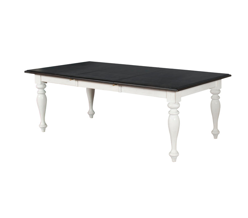 Carriage House - Rectangular Dining Table With Extensions - Cottage White / Europen Dark